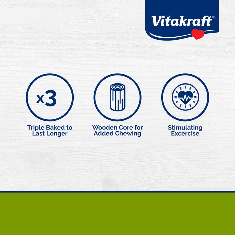 Vitakraft عصا فيتاكرافت المقرمشة لعلاج الهامستر - عصي مضغ الهامستر - تدعم صحة الأسنان، متعة تدوم طويلاً (فول سوداني وعسل) - Image 2